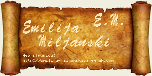 Emilija Miljanski vizit kartica